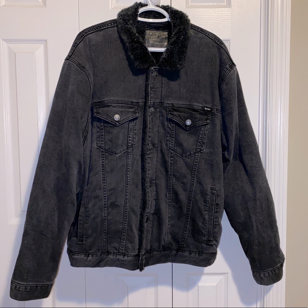 LUCKY BRAND BLACK DENIM JACKET